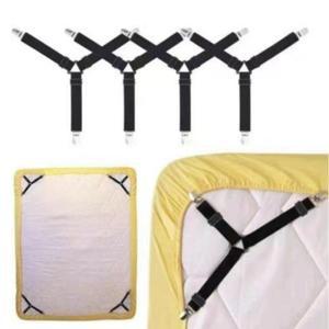 침대 시트 홀더 조정 가능한 탄성 12 클립 고정 매트리스 패스너 커버 담요 그리퍼 미끄럼 방지 스트랩