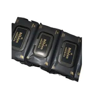 베베앙 아기 물티슈 82gsm 골드블랙 고평량 엠보싱 캡형 70매 10팩