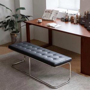 가죽벤치 두꺼운 스퀴즈 가죽벤치의자 공방 유랍 스틸/고탄성 신상 식탁 카본 신발장 쿠션 46cm 현관