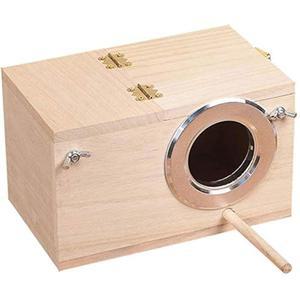 사랑하는 새들을 위한 YJJKJ 애완용 나무 잉꼬 둥지 상자 새집 번식 새장 코카티엘 앵무새를