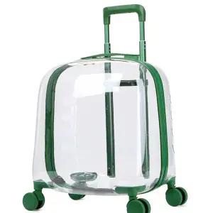 고양이 캐리어 바퀴달린 투명 애견 케이지 이동가방 이동장