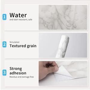 대리석 비닐 자체 접착 벽지, 욕실 주방 찬장 테이블 벽 접촉 종이 PVC 방수 스티커