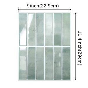 10/30/50 조각 3D 모조 수제 타일 스티커, 자체 접착 주방 백스플래시, 방수