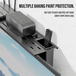 조정 가능한 TV 화면 상단 선반 컴퓨터 모니터 데스크탑 스토리지 랙 미디어 박스, 2개의 박스가 있는 라