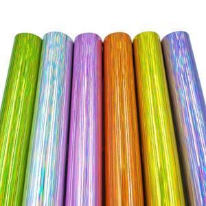 홀로그램 글리터 접착 비닐 공예 시트 필름 6가지 색상 DIY 머그컵 세라믹 창문 벽 장식 스티커 (커팅용)