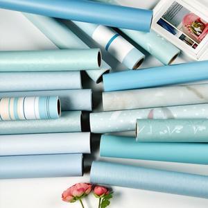 Sevenland 자체 접착 방수 블루 시리즈 주방 찬장 캐비닛 PVC 벽지 벽 스티커 장식