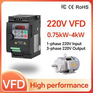 VfD 0.75/1.5/2.2/4/5.5kW 220V/380V 3상 출력 인버터 제어용 경제적인 가변 주파수 드라이브 변환기
