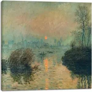 위코 아트 캔버스 월 일몰 라바쿠르의 센 강 클로드 모네 유화 캔버스는 집 장식을 위해 캔버스에 풍경화