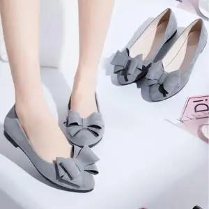 [S22B4YA]여성 스웨이드 단화 플랫 로퍼 구두