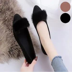 [SZ0B3BB]슈즈 단화 여자플랫슈즈 기모안감 겨울신발