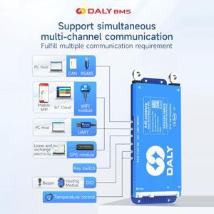 DALY 100 스마트 BMS 4S 8S 12S 13S 16S 17S 20S 블루투스 APP 밸런스 UART CANBUS RS485 40A 60A Lifepo4