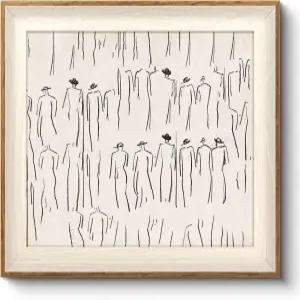 거실용 액자 벽 아트 스케치 캔버스 프린트 미니멀리스트 홈 데코 추상화 그림 친구나 가족을 위한 욕실