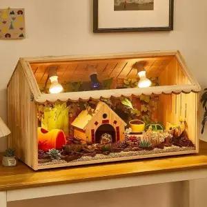 육지거북이 1. 소라게 60x40x40cm채광창패키지 사육장 쉼터 애완용 게코