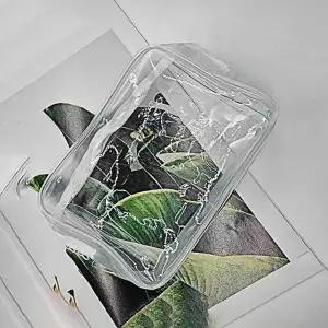 [룽스]파우치 화이트 PVC 여행용파우치 투명