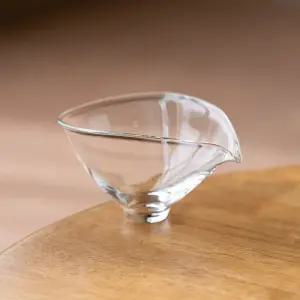 내열유리찻잔 빈티지 홍 유리 쌍화 찻잔