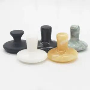 옥돌 마사지 천연 얼굴 손잡이 경락 스톤 괄사