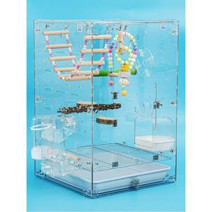 투명 아크릴 대형 앵무새 케이지 번식용 관상조 새장 럭셔리 하우스