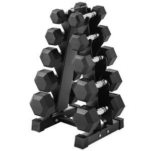 헥스 덤벨 고무 코팅 주철 블랙 운동용 무중력