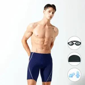 [하프클럽/베이직 엘르]남성 실내수영복 5부수영복 선수용수영복 BEZ-R405N