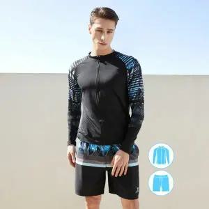 [하프클럽/베이직 엘르]남성인 나그랑 래쉬가드세트 BEM-S942K+BEM-S943K