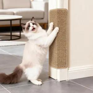 고양이 긁힘 방지 ENONCI 도어 프로텍터 19.6인치 x 7.8인치 벽 모서리 프레임 실내 고양이용 가구