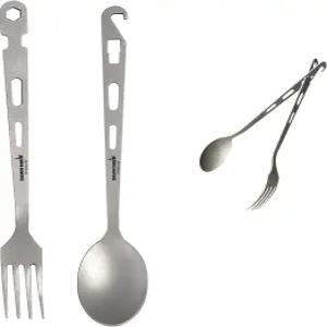티타늄 포크 스푼 나이프 세트 - 캠핑 집게 초경량 배낭 여행 도구 여행용 식기 내열성 및 방청 등산용