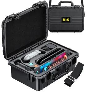 닌텐도 스위치 2/스위치 1 콘솔용 하드 캐리링 케이스 업그레이드 FYOUN 프로페셔널 디럭스 IP67 방수 백