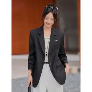 루타꽁몰 그레이 봄 가을 캐주얼 여사친 정장 자켓 코트 상의 HO3