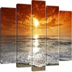 위코 아트 그랜드 사이트 선셋 오션 캔버스 거실 침실 홈 데코레이션을 위한 풍경 장식을 사진에 담기 위해