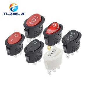 2PCS KCD7 타원형 스위치 2 핀 기어3 3 기어 전기 주전자 로커 전원 없음