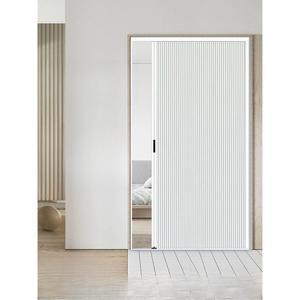 슬라이드문 자바라 주문제작 주름문 화이트프레임 회색 베란다 폴딩 1400 560 슬라이딩