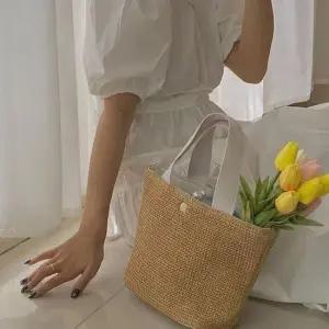 2컬러 러블리 라탄백 휴양지가방 바스켓 여름 미니백