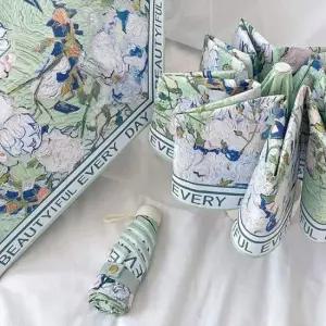 휴대용 120mm 미니 초미니 양우산 그린