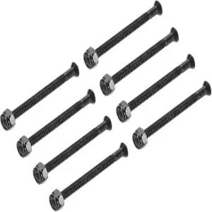 파티킬 스케이트보드 하드웨어 키트 2인치 장착 나사 풀 스레드 볼트 너트 세트 크루저 블랙