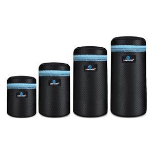 라이트도우 4개 팩 렌즈 파우치 5mm 두께의 부드러운 네오프렌 DSLR 가방