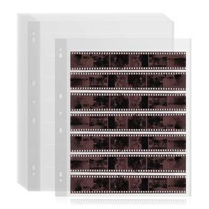 25개 35mm 필름 네거티브 슬리브 스토리지 프레젠테이션 자료 크기 페이지에는 수집 및 정리에 도움이 되는 6프레임 스트립 7개가 들어 있습니다