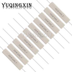 10pcs 10W 5% 시멘트 저항기 전력 0.1 - 10K 10R 50R 0.22 0.33 1 2 5 8 15 20 25 30 2K 3K 옴