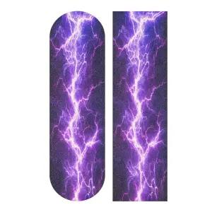 SDMKA 보라색 컬러 라이트닝 스케이트보드 그립 테이프 9인치 x 33인치 버블 프리 방수 시트 미끄럼 방지
