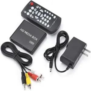 110-240V HDMI 미디어 플레이어 미니 1080P 디지털 박스 지원 USB MP3 MMC SD MKV 리모컨(US 플러그)