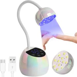 PHain U V LED 네일 램프 - 젤 x 네일용 36W 미니 무선 플래시 큐어 구세넥 휴대용 라이트 드라이어 오토