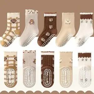 준캡 아동양말 발바닥전체 미끄럼방지 곰돌이프릴케어삭스 유아 아동 사계절양말