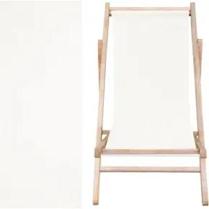 핸드메이커 비치 슬링 의자 교체용 패브릭 화이트 캐주얼 라운지 캔버스 심플 파티오 (44.88x16.73인치)