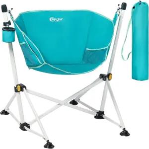 야외 잔디밭 파티오 자동차 캠프 스포츠 콘서트를 위한 포털 해먹 캠핑 의자 접이식 흔들의자 휴대용