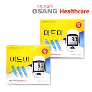 (주)오상헬스케어 미드미 혈당 시험지 2박스 100매 유효기간 27년 03월 당 당뇨 검사지 체크지