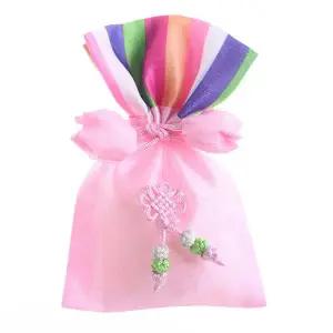 율아시아 실크 윗단 색동 복주머니 (44) 선물주머니 답례품포장 이벤트 행사 선물포장