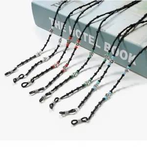 블랙 마노 마스크걸이 목걸이 겸용 꽃무늬 비즈 안경줄 안경소품_24710158