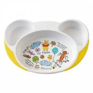 유아 논슬립 식사용 나눔 접시 곰돌이 캐릭터 떠먹기 편한 어린이