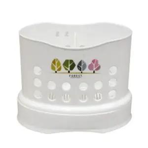 칫솔 꽂이 케이스 수납함 거치대 면도기 치약 타원형 칫솔통