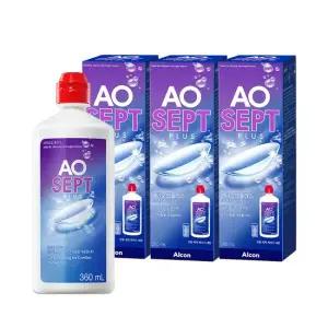 옵티프리 렌즈세척액 에이오셉 플러스 360ml 3개