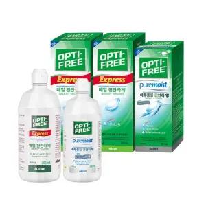 옵티프리 렌즈세척액 익스프레스 355ml 2개 + 퓨어모이스트 300ml 1개